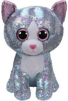 Ty Flippables Beanie Boo Large 16" Whimsy the Blue Cat