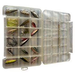 Box of fishing lures (poppers,Crankbaits, jerkbaits) 