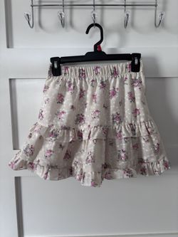 Pink Bubble Mini Skirt with Ruffled Tiers