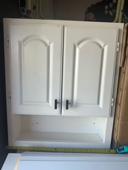 White Wall Cabinet with Double Doors