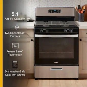 Brand New Gas Range Stainless Whirlpool !!