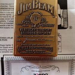 1961 925 Silver Jim Beam Zippo Lighter Classic Collctible Like New 