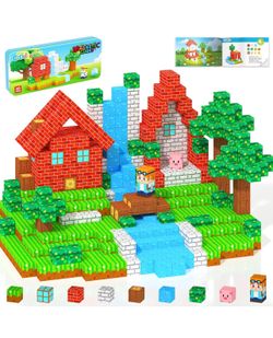 Brandnew Magnetic Blocks Kids Travel Toys with Portable Metal Tin – Montessori Building Blocks STEM Magnet Magnetic Tiles Toddler Kids Toys for 3+ Yea