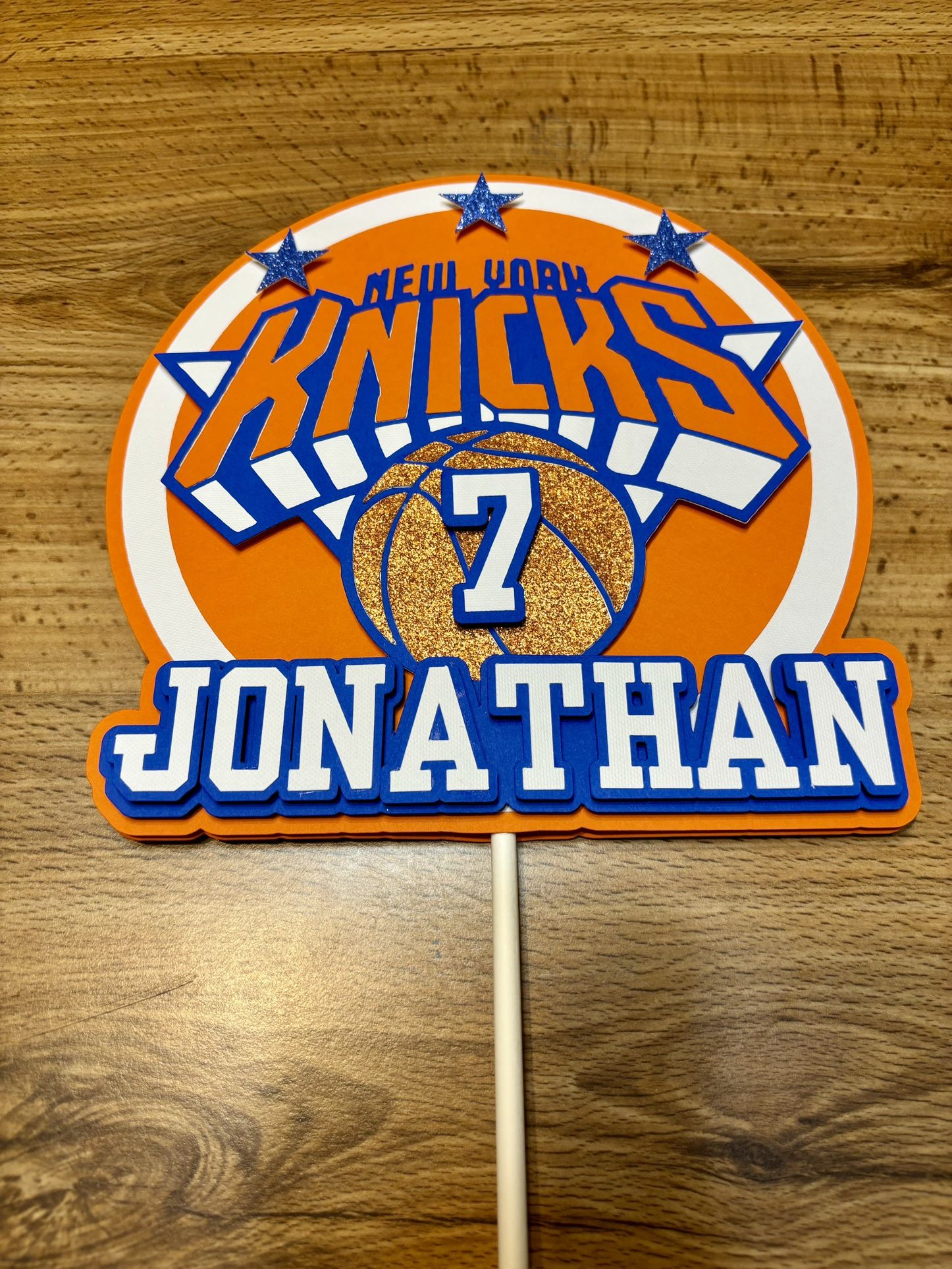 New York Knicks Custom Basketball Sport Cake Topper
