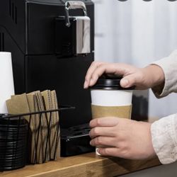 ☕ 16oz Coffee Cups w/ Lids & Kraft Sleeves – 50 Pack ☕