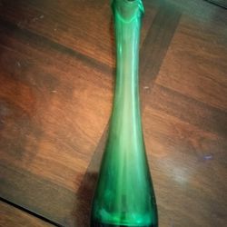 Old Hand Blown Glass Vase 