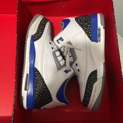 jordan 3 blue racer size 4.5 gs