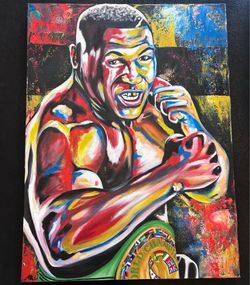 30x40 Mike Tyson Painting Original not a print