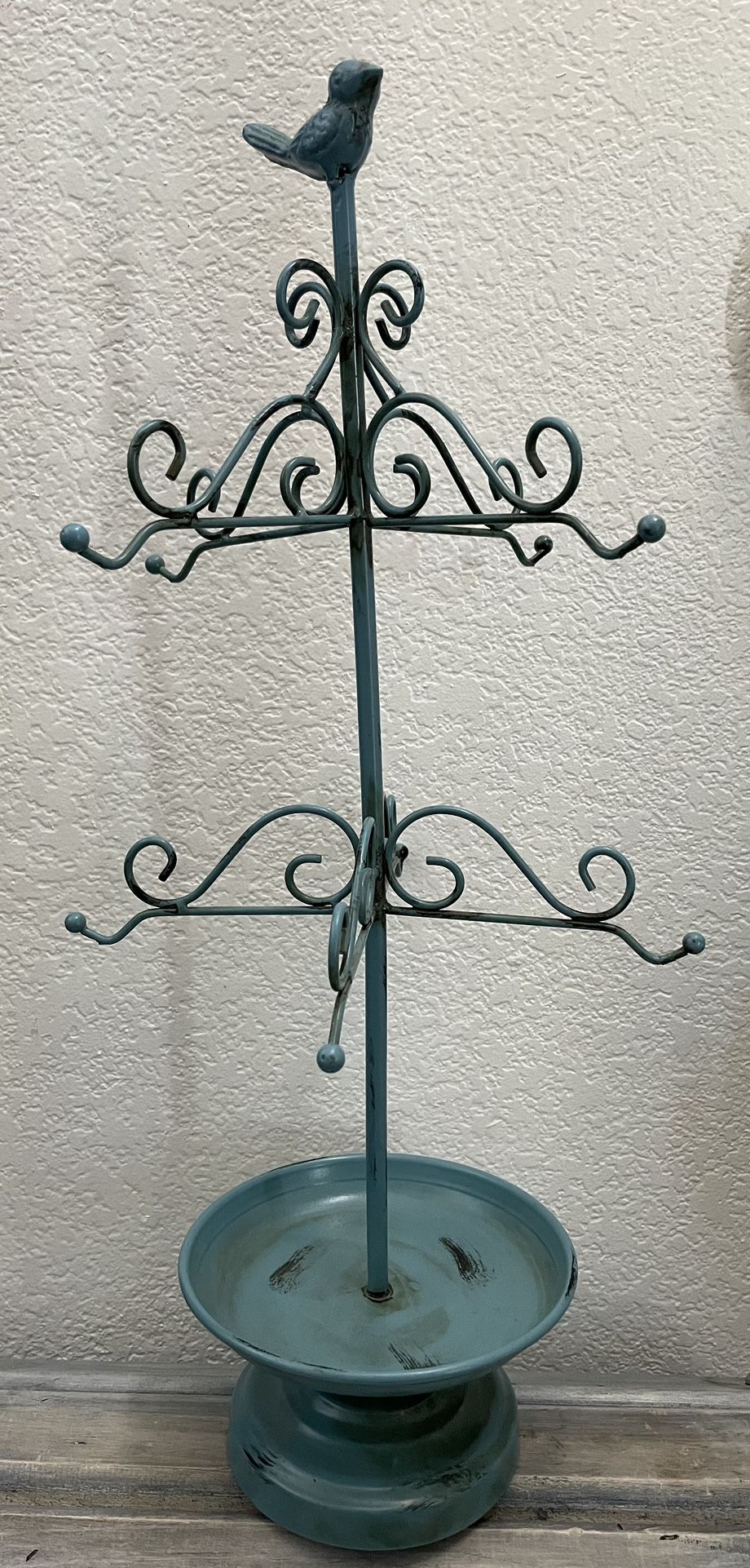 Teal Metal Jewelry Holder/Organizer