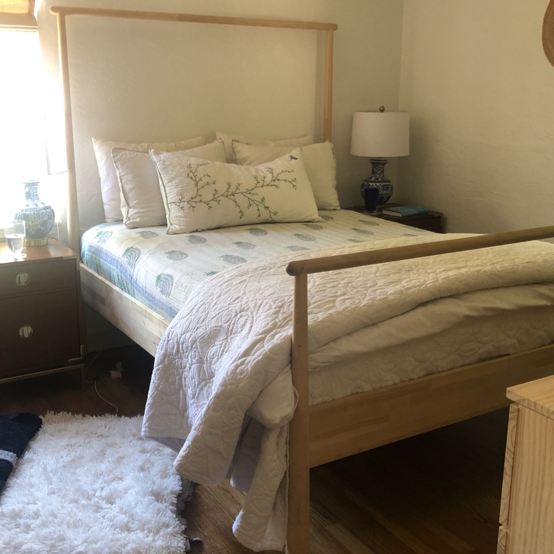 Ikea Gjora Queen Size Pine Bed Frame