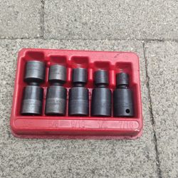 Snap On Tools 3/8 Drive 6 Point SAE Shallow Impact Swivel Socket 