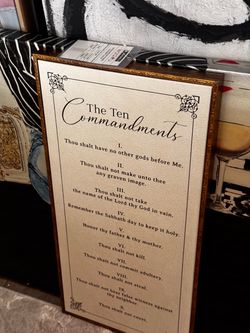 Commandments wall art