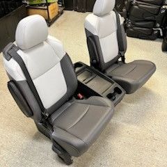 BRAND NEW LEATHER BUCKET SEATS WITH SEATBELTS AND CONSOLE 