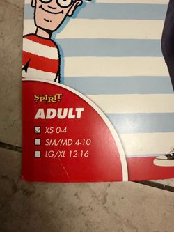 Where's Waldo Adult Costume XS