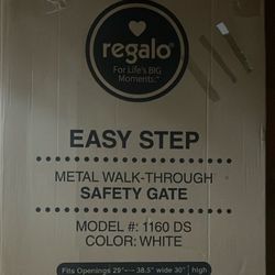 White Metal Walk Thought Safety Gate 