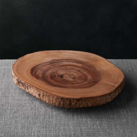 Crate&Barrel Acacia Wedge Server