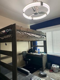 Loft bed with desk