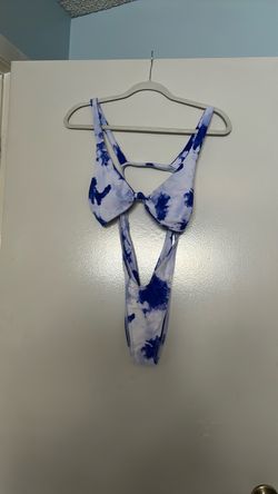 Blue Tie-Dye One-Piece Swimsuit