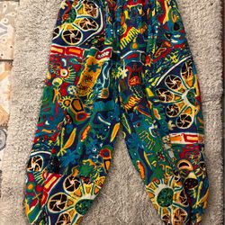 Colorful cotton parachute pants