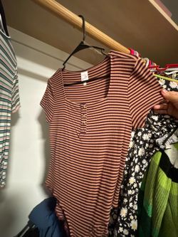 Striped body suit one piece shirt