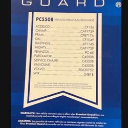 New In Box Premium Guard Volvo Cabin Air Filter