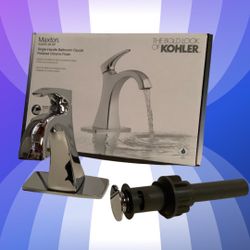 Kohler Chrome Bathroom Faucet with Drain