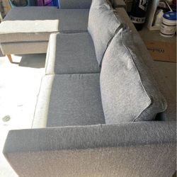 Dark Gray Mid-Century Modern Sectional Sofa