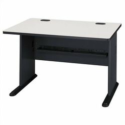 Series A 48W Office Desk in Slate and White Spectrum - Engineered Wood Thumbnail