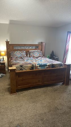 Free King Size Bed and Frame With Night Tables 