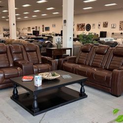 Real Leather Power Reclinings Sofas Couchs and Loveseats Finance and Delivery Available 