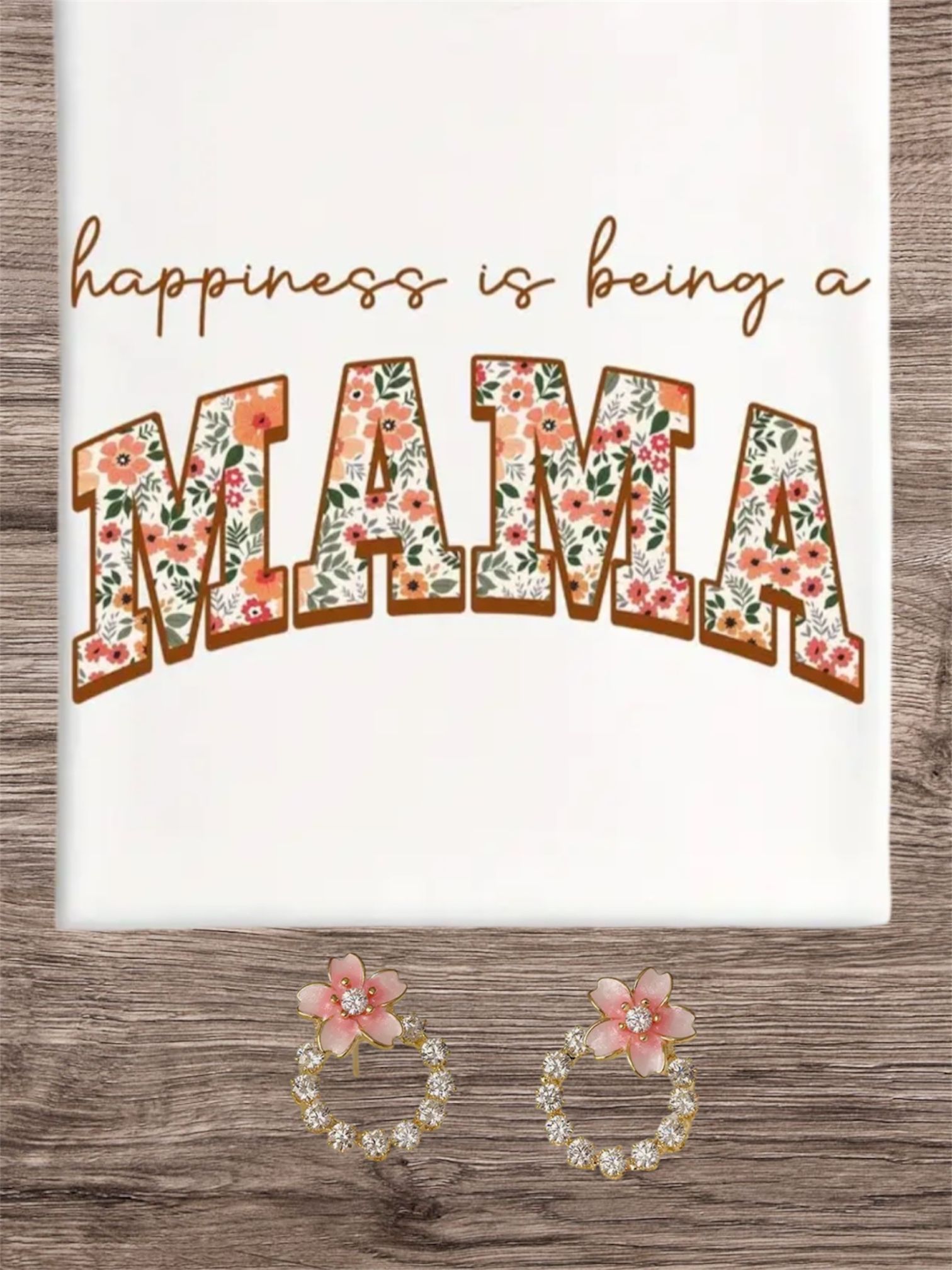 Mama Shirt With Matching Earrings
