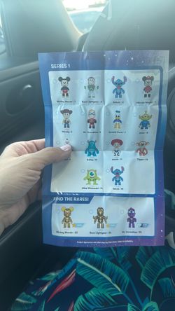 Disney Mystery Mini Figures Series 1 Checklist Insert