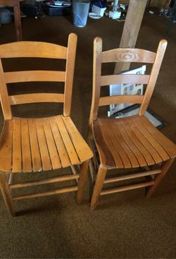 Straight back chairs