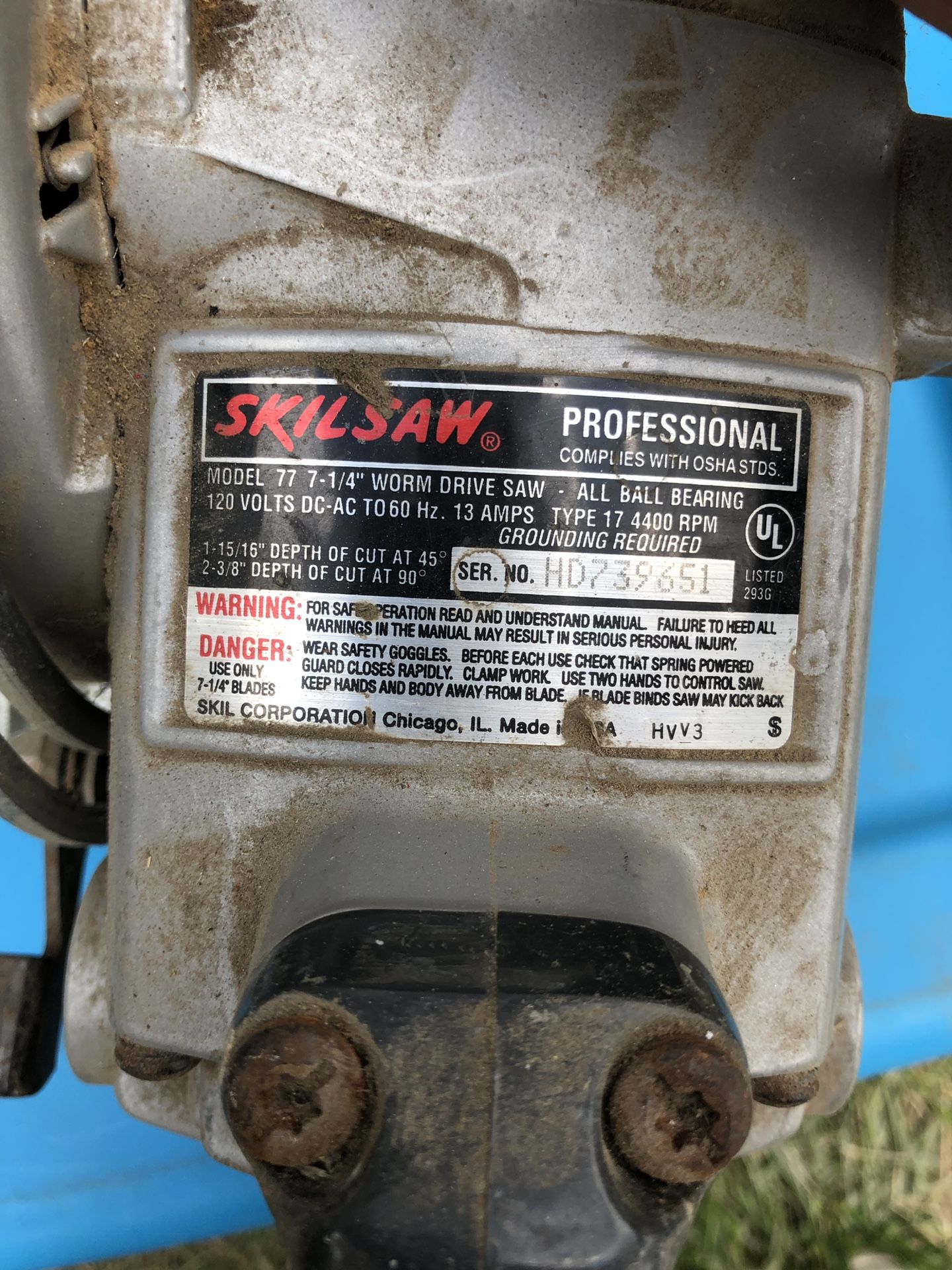 Skilsaw wormdrive