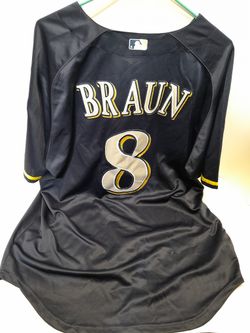 Milwaukee Brewers MLB Baseball #8 Ryan Braun Jersey Mens Size 54 Majestic  Sewn for Sale in Elgin, IL - OfferUp