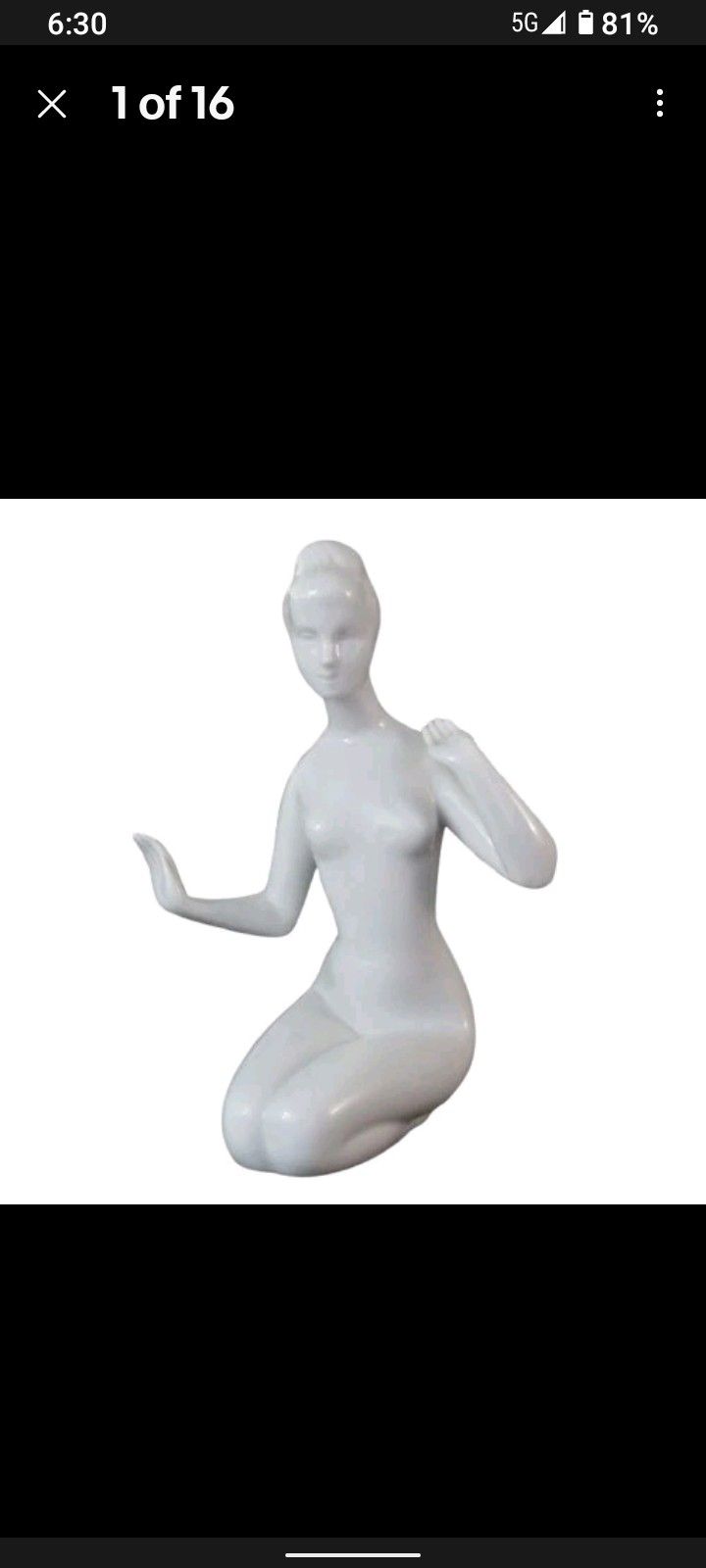 Vintage Art Deco Nude Woman Female Figurine Statue Sculpture by Royal Dux