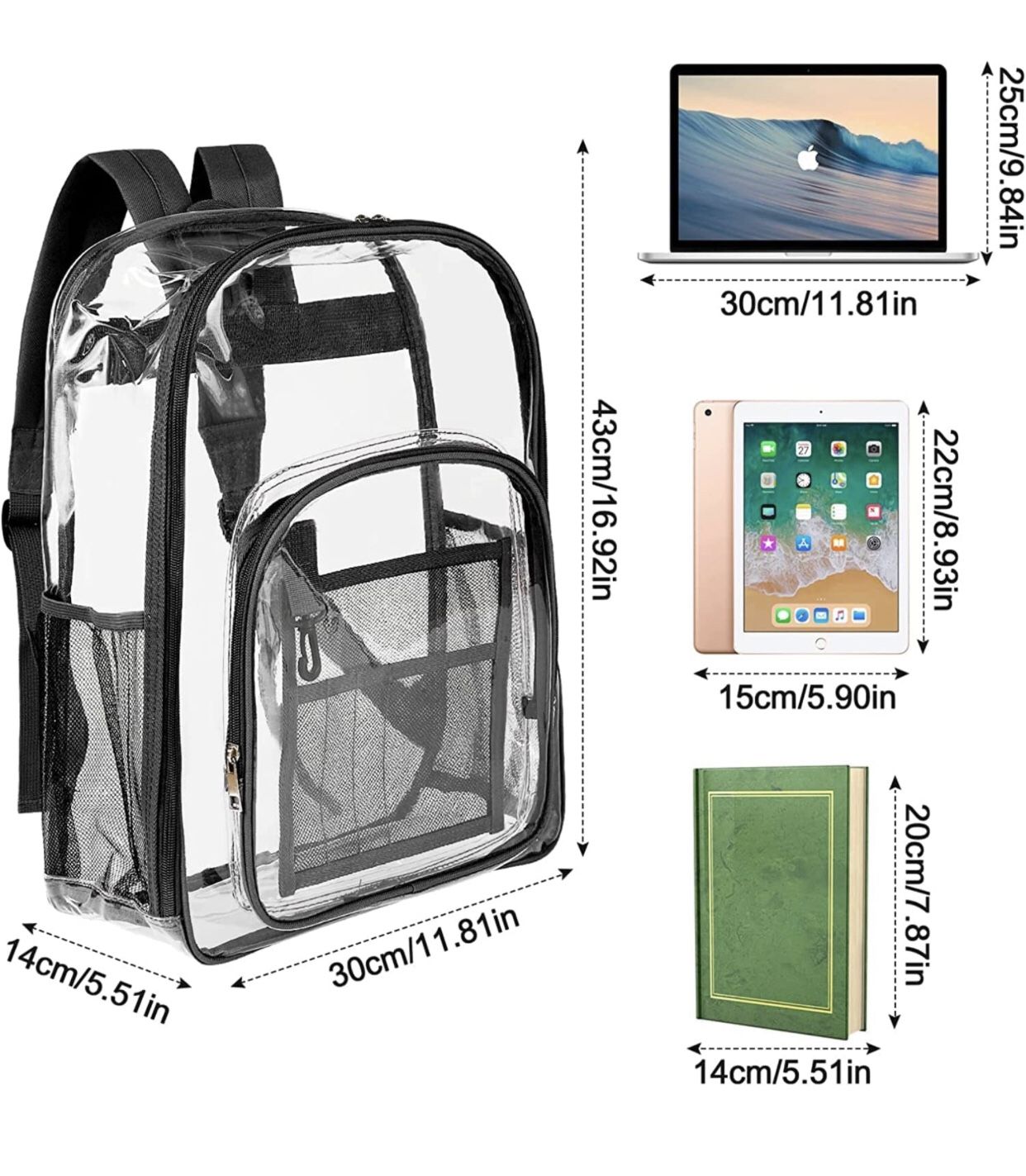 Clear Backpack Heavy Duty PVC Transparent 