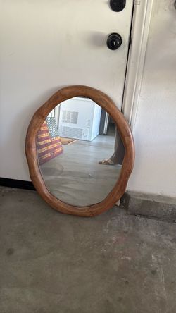 Heavy wooden mirror