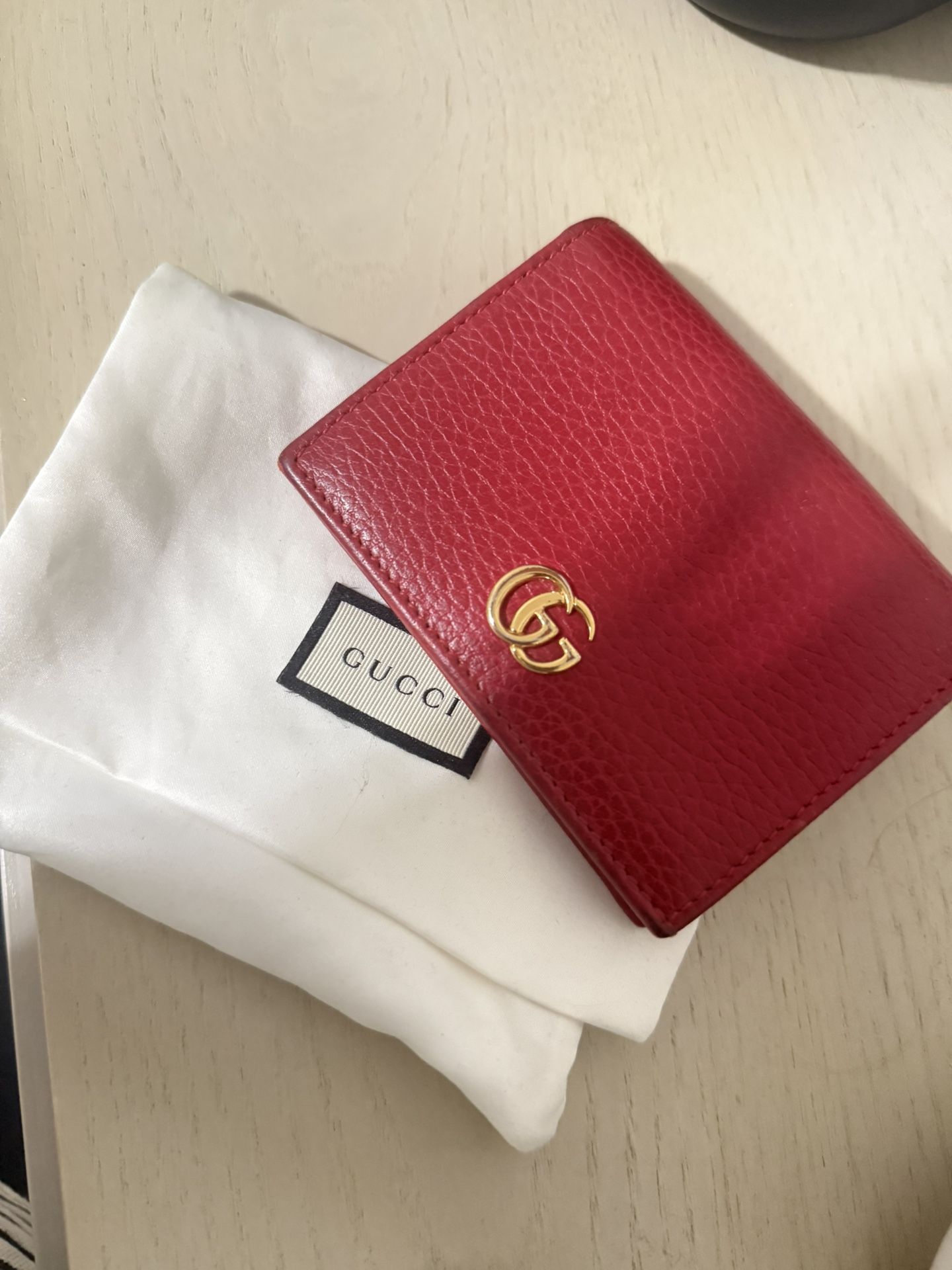 Gucci Red Marmot 6 Cardholder Wallet