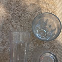 Set of 3 Glass Cups 8oz