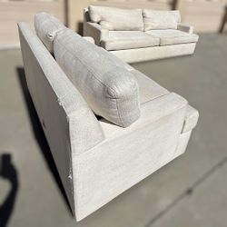 Off-White Sofa and Loveseat Set