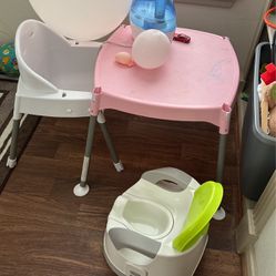 Potty And Table With Chair