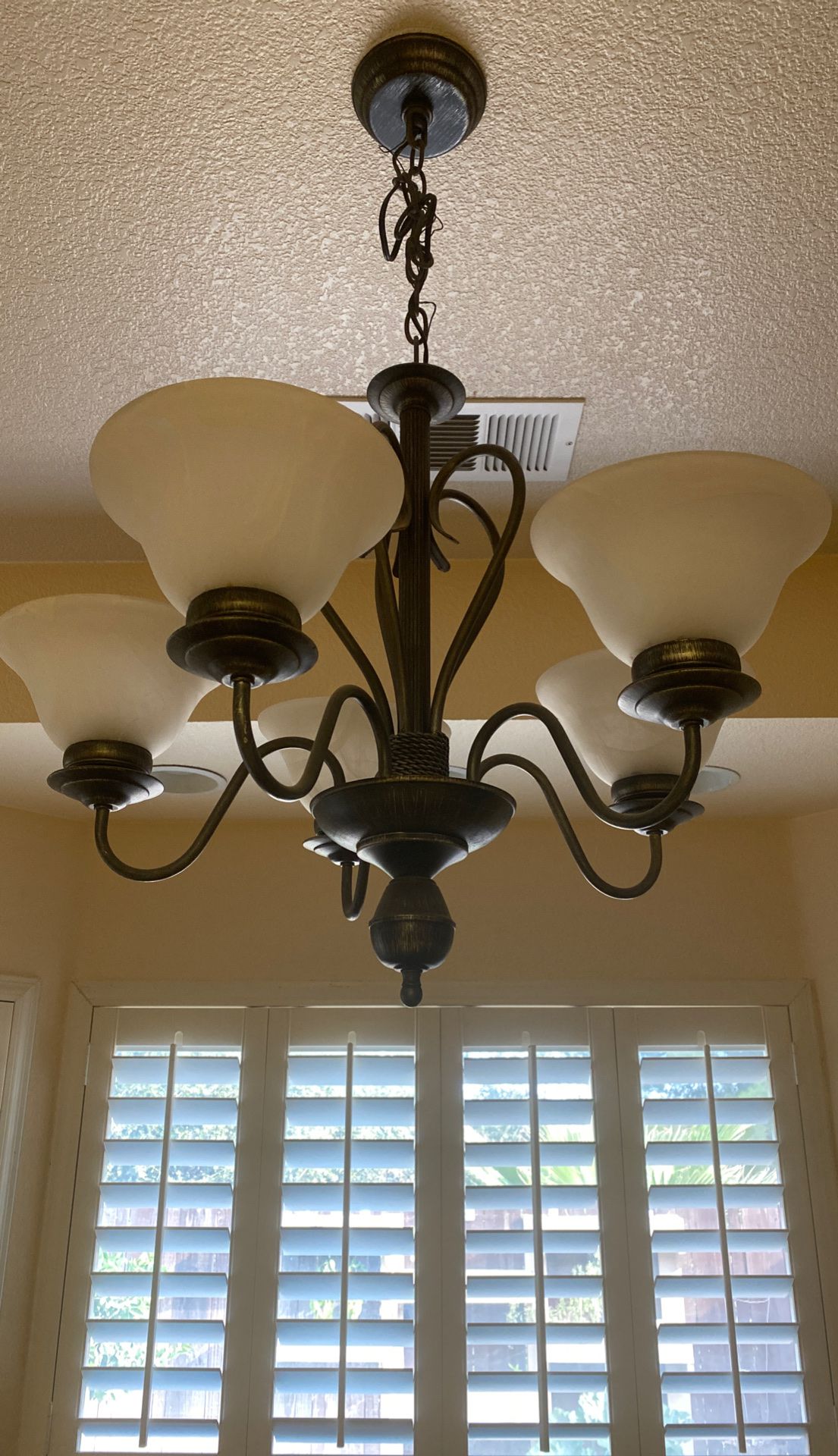 Five light dining chandelier