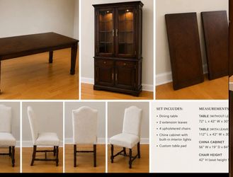 Bloomingdale's Ash Dining Room Set – Excellent Conditio
