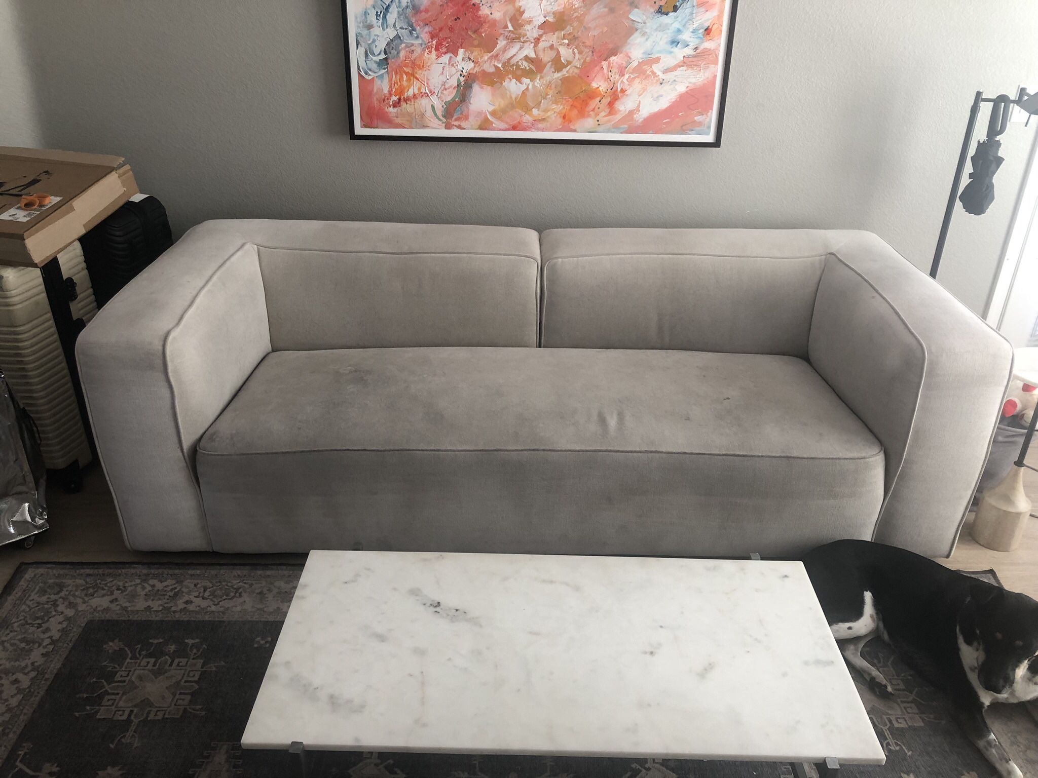2021 CB2 Lenyx Sofa, Nomad Snow