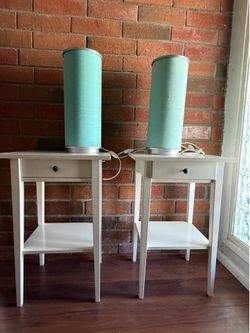 Two end tables and two lamps