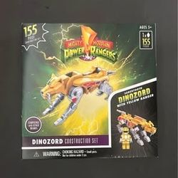 new sealed power rangers yellow dinozord 150 piece construction set