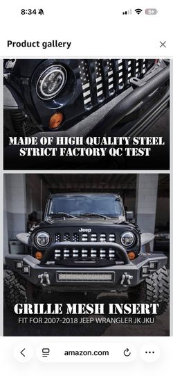 Keep Wrangler Jk Jku Grill Insert 