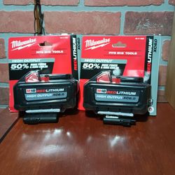 Brand New Milwaukee 18V. High Output 6.0AH Batteries Two For 