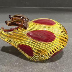 Art Glass Pig Figurine 